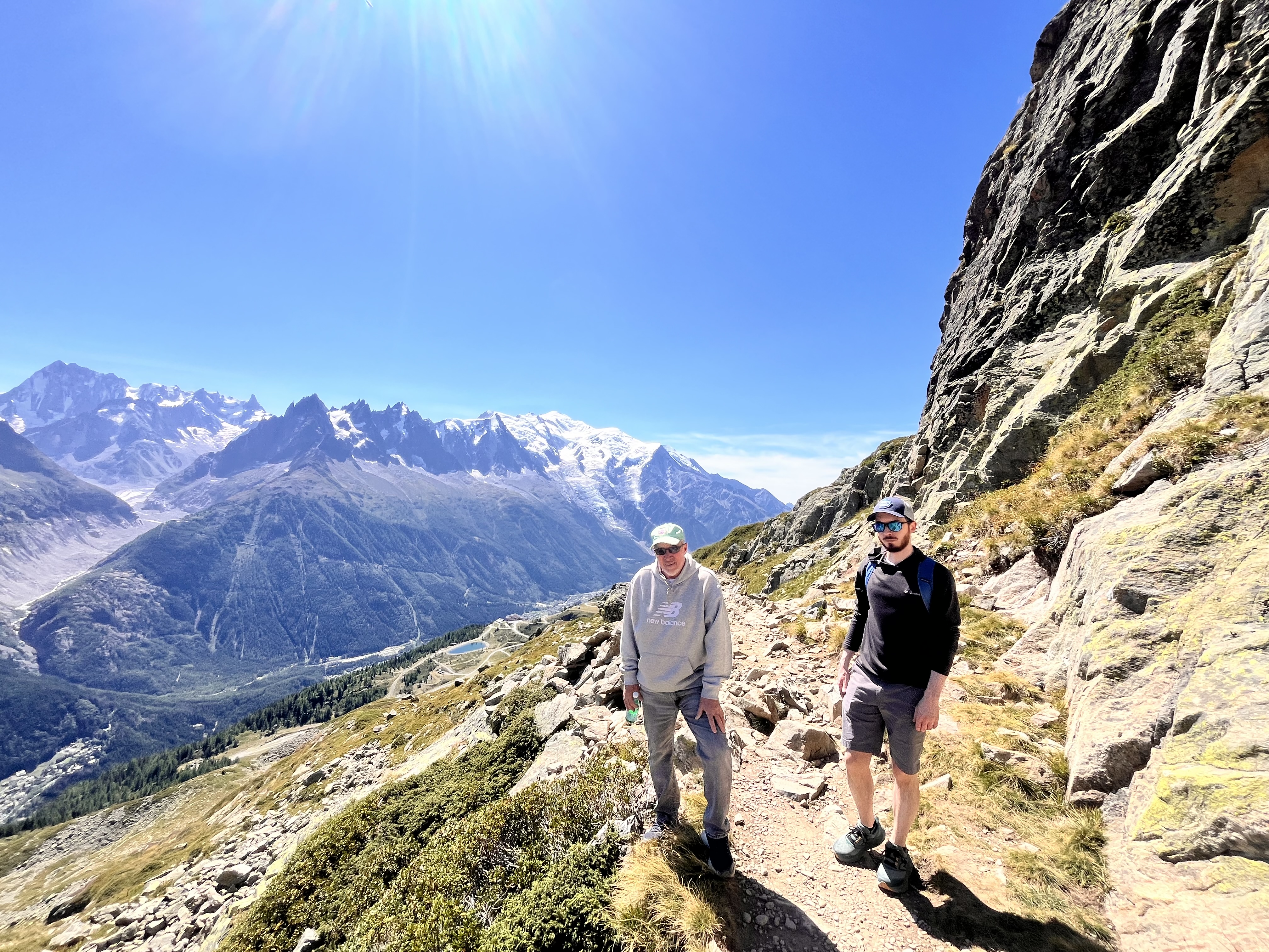 Dad and Stefan on the trails above Chamonix
