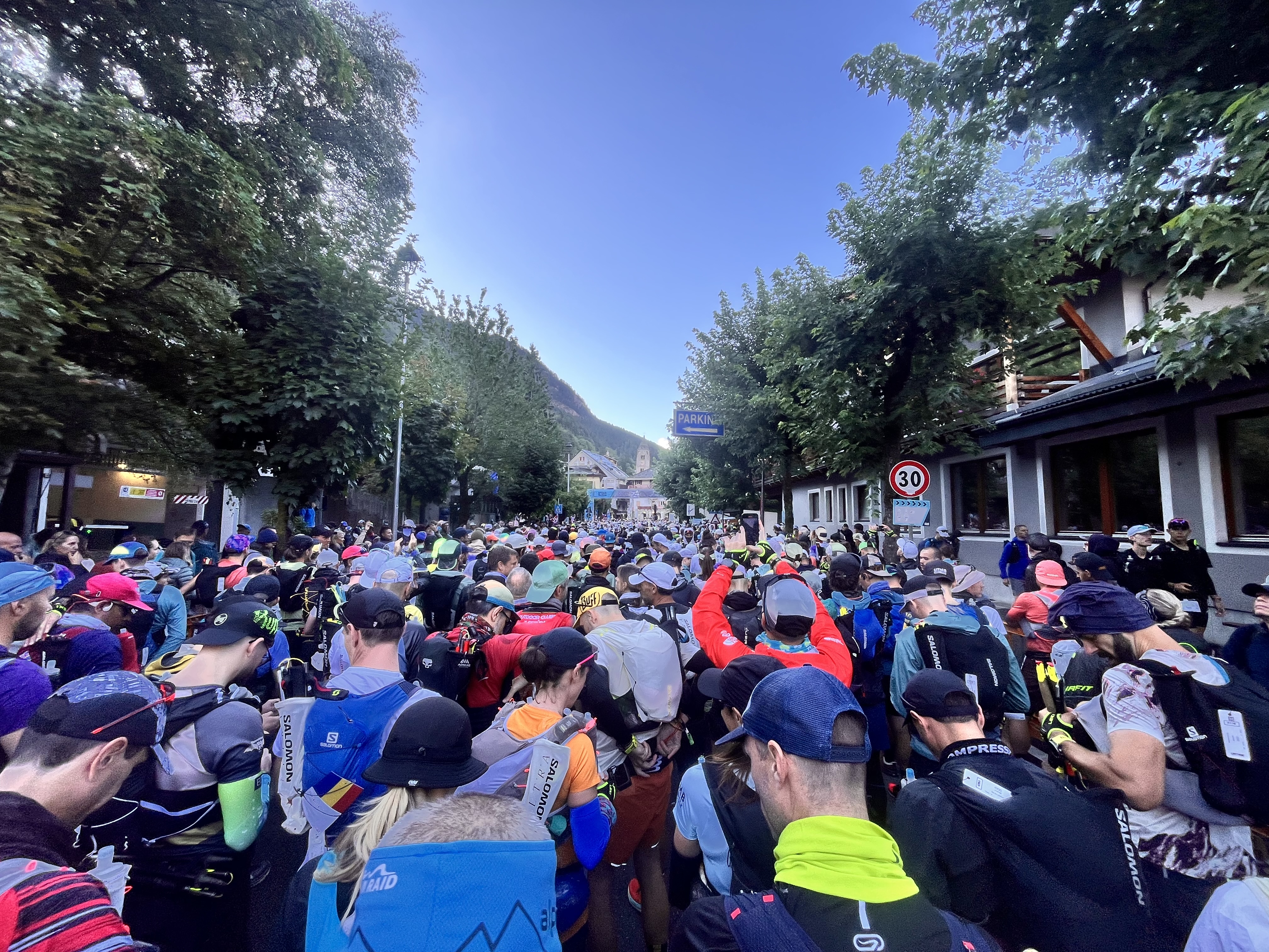 Start line in Courmayeur